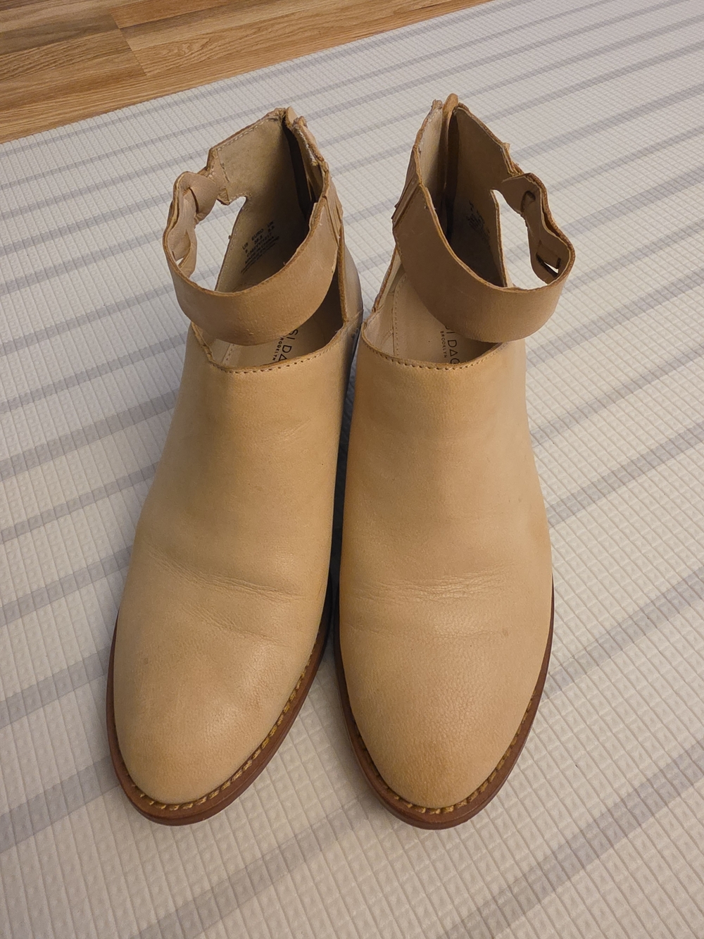 Kelsi Dagger Women’s Tan Ankle Strap Booties- Size 8